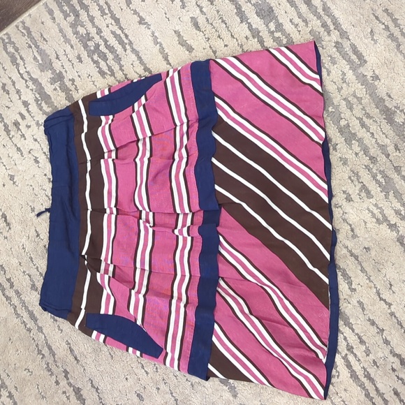 ANTHROPOLOGIE Maeve Ellery Striped Pleated Tiered Skirt with Pockets - Picture 4 of 7